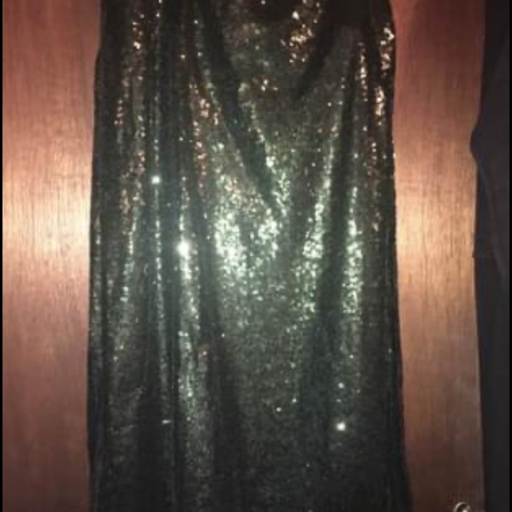 Charlotte Russe Dark Green Sequin Skirt